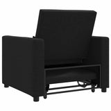 Pull out Sofa Bed Single Black 90 x 165 x 87 cm Fabric 42002686