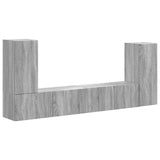 TV Cabinet Set 4 pcs Grey Sonoma Engineered Wood 3409120