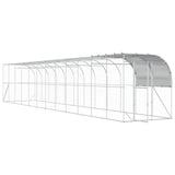 Against Wall Chicken Coop Silver 1200 x 200 x 215 cm 3434745