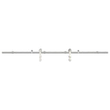 Sliding Door Hardware Kit 200 cm Stainless Steel Silver 4009694