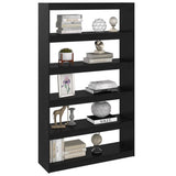 Book Cabinet/Room Divider Black 100x30x167.5 cm Solid Pinewood 808227