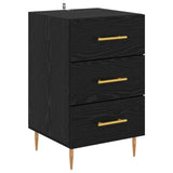 Bedside Cabinet Black Oak 40 x 40 x 66 cm Engineered Wood 882109