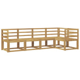 Outdoor Sofa Set 5 pcs White Solid Acacia Wood 3387613