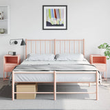 ZNTS Bedside Cabinets 2 pcs Pink 36x39x60.5 cm Steel 846557