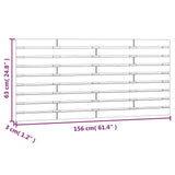 Wall Headboard 156x3x63 cm Solid Wood Pine 824738