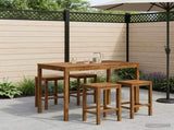 Garden Bar Table Natural 147 x 88.5 x 105 cm Solid Acacia Wood 901261