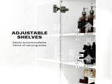 Tall Bathroom Cabinet, Freestanding Bathroom Cabinet with Adjustable Shelves and Double Doors T3398P343304