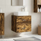 Wall-Mounted Sink Vanity Smoked Oak 53 x 34.5 x 63 cm 890290