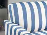 Modern Cuddle Chair, Velvet Single Sofa Armchair with Stripe, Turned Legs and Wide Seat, Upholstered T3398P343470