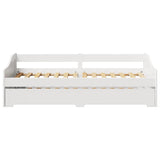 Daybed with Trundle without Mattress IRUN White 90x200 cm 42000162