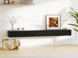180cm Floating TV Stand, Wall Mount TV Unit with Cable Management Hole, Fits up to 72" TV, Black T3398P555839