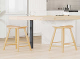 Dining Chairs 2 pcs Natural 46 x 37 x 63 cm Solid Rubber Wood 42020459