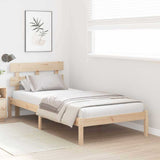 Bed Frame with Headboard Brown 90 x 200 cm Solid Pine wood 872137