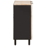 Sideboard White Wash Finish 90 x 33 x 75 cm Solid Mango Wood 4017892