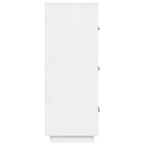 Highboard White 67x40x108.5 cm Solid Wood Pine 820173
