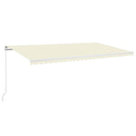 ZNTS Manual Retractable Awning 600x350 cm Cream 3069037