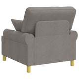 XL Armchair with Cushions Taupe Fabric 42043489