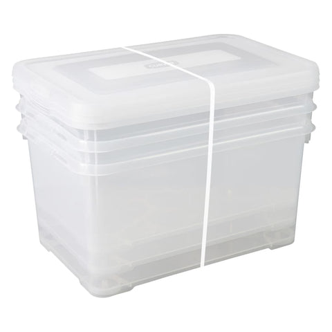 ZNTS Curver Storage Boxes Set Handy 3x50L Transparent 443854