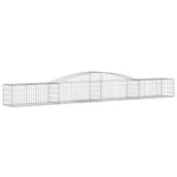 Arched Gabion Baskets 3 pcs 400x50x40/60 cm Galvanised Iron 3146958