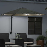 Garden Parasol Sand 248 x 248 x 148 cm Polyester and Steel 42003243