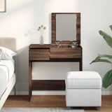 Dressing Table with Mirror Brown Oak 73x46.5x120 cm 848226