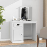 Dressing Table with Mirror White 90x50x132.5 cm Engineered Wood 816760