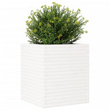 ZNTS Garden Planter White 60x60x68.5 cm Solid Wood Pine 3282470