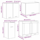 Kitchen Cabinet Set Lyon 8 pcs Smoked oak Engineered Wood 3388348