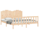 Bed Frame without Mattress Solid Wood Pine 3192311