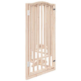 Dog Gate with Door Foldable 6 Panels 300 cm Poplar Wood 352207