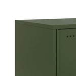 ZNTS Bedside Cabinets 2 pcs Olive Green 36x39x78 cm Steel 846587