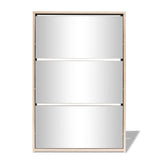 Shoe Cabinet 3-Layer Mirror Oak 63x17x102.5 cm 243047