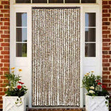 Insect Curtain Beige and Brown 100x220 cm Chenille 325450