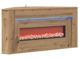 Fireplace with LED Strip Artisan Oak 95 x 42.5 x 60 cm 8020887