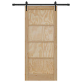 Sliding Door ORKDAL Natural 86 x 198.5 cm Solid Pine Wood 3445600