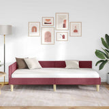 Corner Bed Frame with Headboard Wine Red 80 x 200 cm Fabric 42016104
