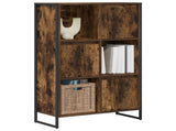 Book Cabinet Smoke Oak 68 x 30 x 108.5 cm Engineered Wood 886542