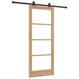 Sliding Door ORKDAL Natural and Black 83 x 202 cm 3331997