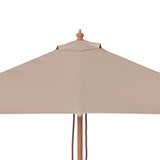 Garden Parasol Taupe Laminated bamboo and hardwood, fabric 44536