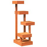 Cat Tree Wax Brown 45.5x49x103 cm Solid Wood Pine 847132