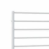 Metal Bed Frame without Mattress with Headboard White 75x190cm 352358