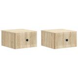 Wall-Mounted Bedside Cabinet 2 pcs Sonoma Oak 33 x 34.5 x 20 cm 897920