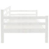 ZNTS Day Bed without Mattress White Solid Wood Pine 90x200cm 806936