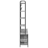 Coat Stand with Shoes Bench Grey Sonoma 120.5 x 34 x 190 cm 8012041
