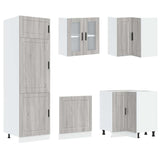 ZNTS 14 Piece Kitchen Cabinet Set Porto Grey Sonoma Engineered Wood 3314997