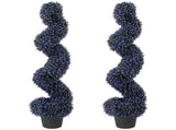 Decorative Artificial Plants Set of 2, UV Resistant Fake Plants in Pot for Indoor Outdoor Decor, 120 T3398P549993