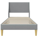 Bed Frame with Headboard Light Grey 90 x 190 cm Fabric 42027375