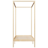 Canopy Bed Frame without Mattress Solid Wood 90x200 cm 283250
