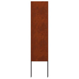Garden Privacy Screen Rusty 32 x 140 cm Weathering Steel 876223