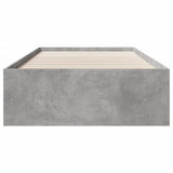 Bed Frame without Mattress Concrete Grey 75x190cm Engineered Wood 3295712